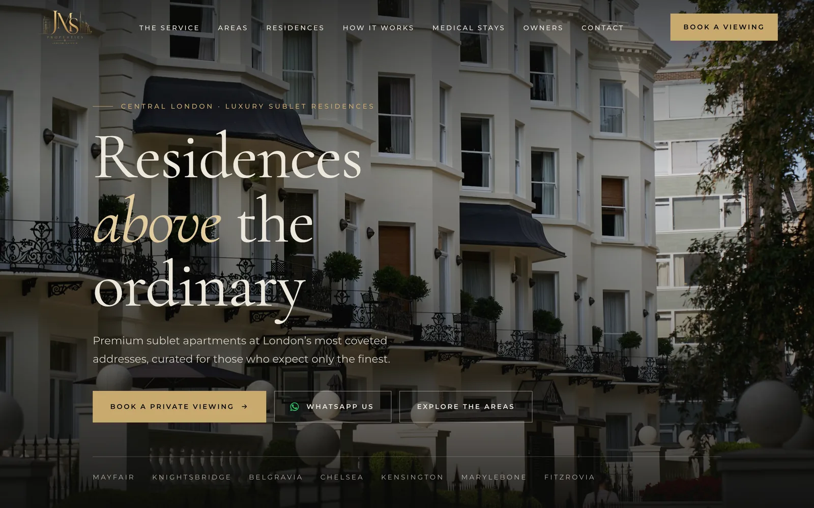 The JMS VIP Services home page on desktop and phone